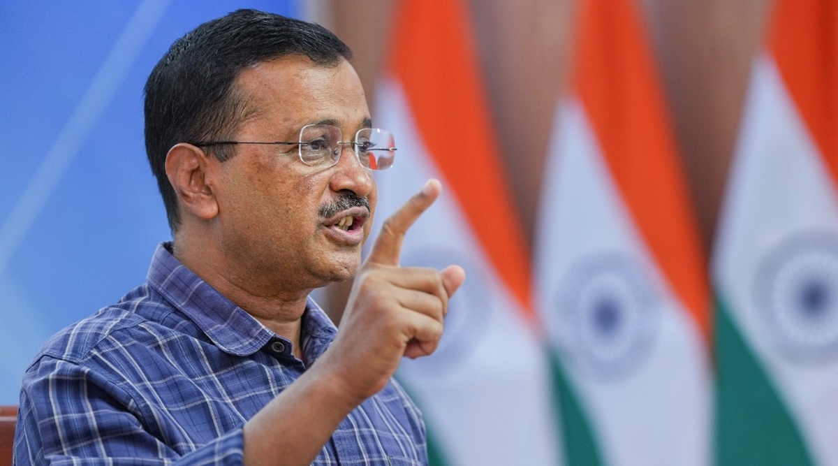 Delhi Chief Minister Arvind Kejriwal addresses the media at his residence, in New Delhi, Saturday. (PTI)