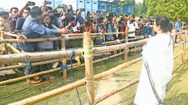 mamata banrjee, Dilip Ghosh, West Bengal BJP, Jhargram, Trinamool Congress, West Bengal, Kolkata, Indian Express, current affairs