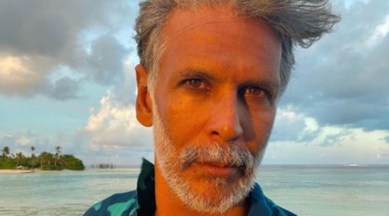 Milind Soman, Milind Soman fitness, Milind Soman physical fitness, Milind Soman exercise, Milind Soman pull-ups, celeb fitness, indian express news