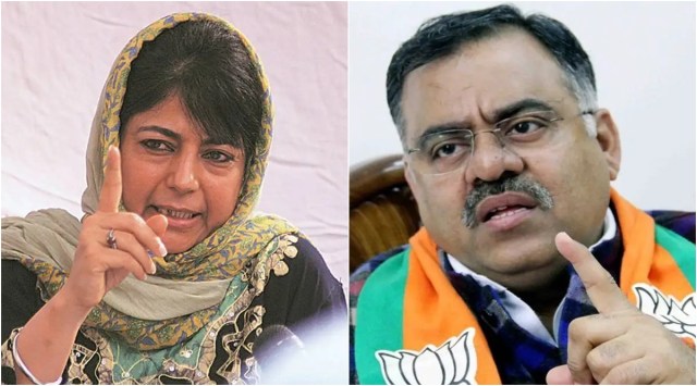 BJP leader in the Union Territory Tarun Chugh (right) said Mehbooba Mufti's comments were a result of things not going her way anymore. (File)