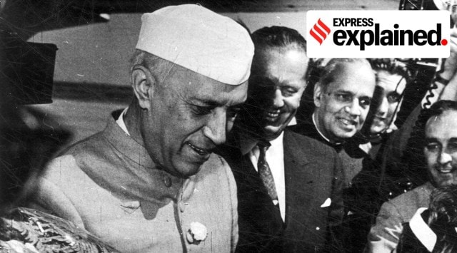 For a while, Nehru had been determined — and he had told Mountbatten that “he intended to clear Kashmir with a sword whatever happened”, and give no space to Pakistan. But his determination vanished soon. (Photo via Express Archive)
