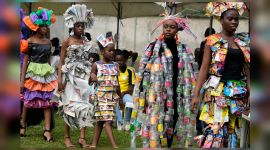 trashion show, trashion show nigeria, trashion show environmental pollution
