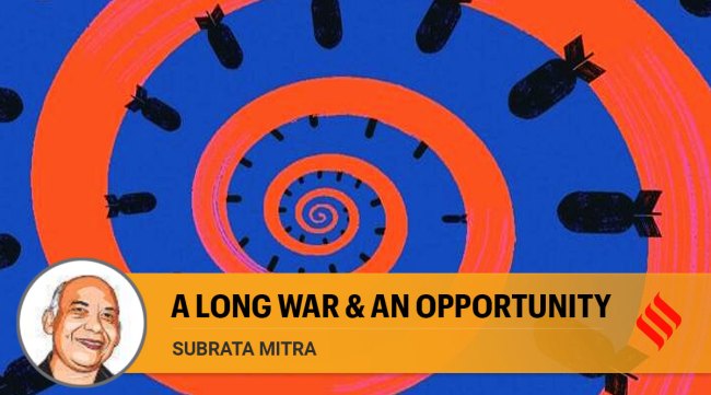 Prospects of a quick, decisive victory of one side over the other or of a negotiated solution are nowhere in sight. (Illustration by C R Sasikumar)
