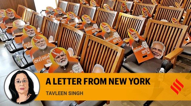 Tavleen Singh writes: Those closest to Modi believe that the only way to win elections is by dividing Hindus and Muslims (Express photo by Nirmal Harindran)