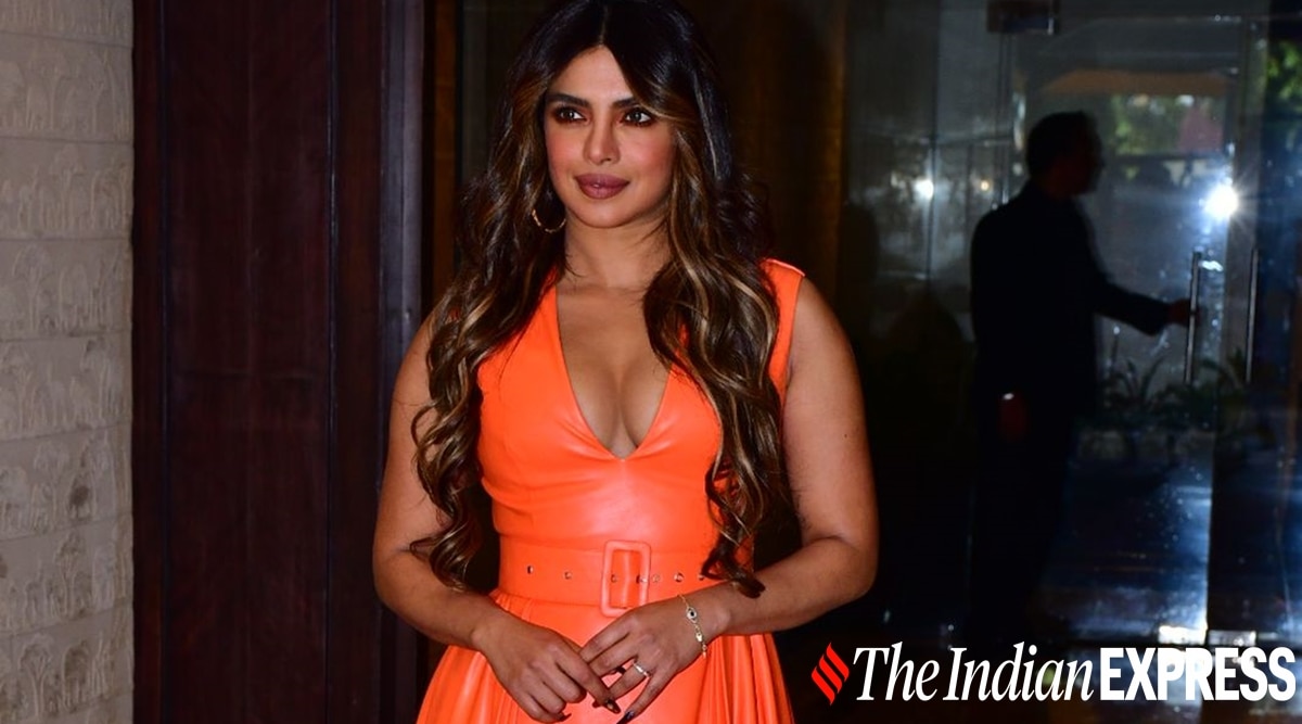 sachin and babi light blue dress Priyanka Chopra shines bright in fluorescent orange dress; take a look |  Fashion News