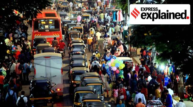 At a crowded market in Mumbai. (Express Photo: Pradip Das, File)