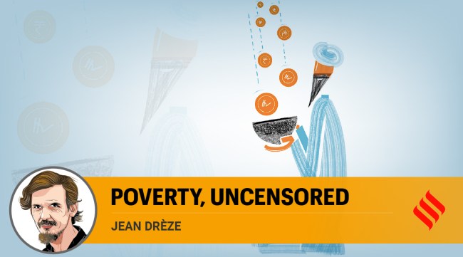 The fast decline of multidimensional poverty in the second period is largely driven by the rapid improvement of amenities. (Illustration: C R Sasikumar)