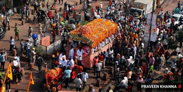 Nagar Kirtan procession on the day of Guru Nanak Jayanti (Express photo by Praveen Khanna)