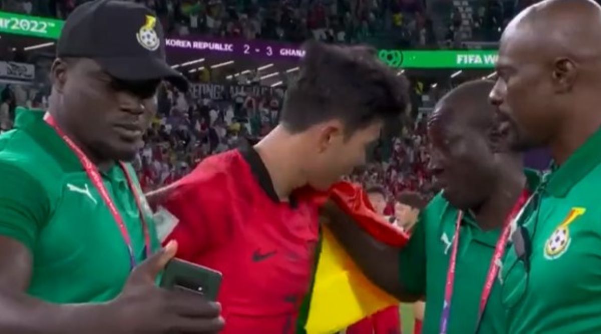 Ghana coach tries to take a selfie with sobbing Son Heung-min after GHA defeat KOR 3-2