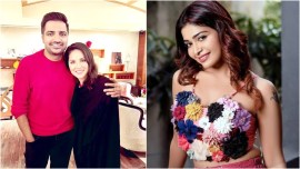 Sathish with Sunny Leaon (R) and Darsha Gupta (L) (Images: Instagram/Sathish/Darsha Gupta)