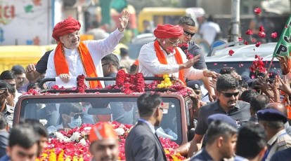 Vote for future CM, teach Congress a lesson: Amit Shah campaigns for  Bhupendra Patel | Elections News - The Indian Express
