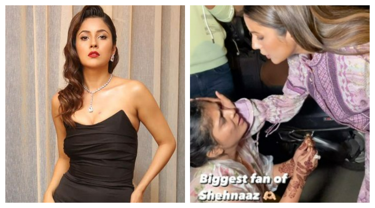 Shehnaaz Gill kisses weeping fan, shoos away security as she accepts a gift. Watch video