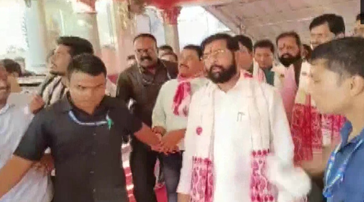 Maharashtra CM Eknath Shinde offers prayer at Guwahati’s Kamakhya Devi ...