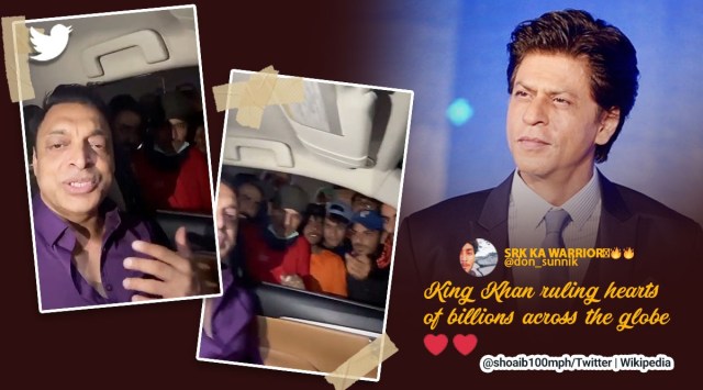 Shoaib Akhtar, Shah Rukh Khan, Pakistan cricket team, funny, hilarious, man mimics Shah Rukh Khan, T20 World Cup, viral, trending, Indian Express
