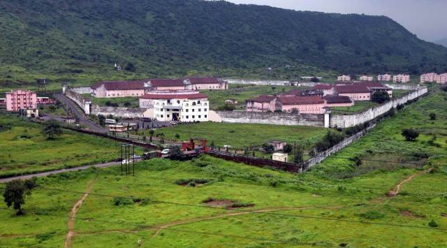 A view of Taloja jail. (Express Photo: Narender Vaskar)