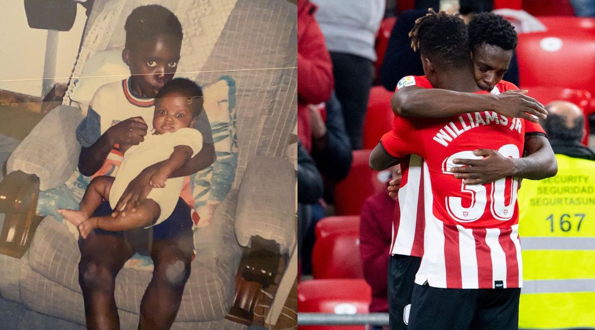 Inaki Williams with his younger brother Nico