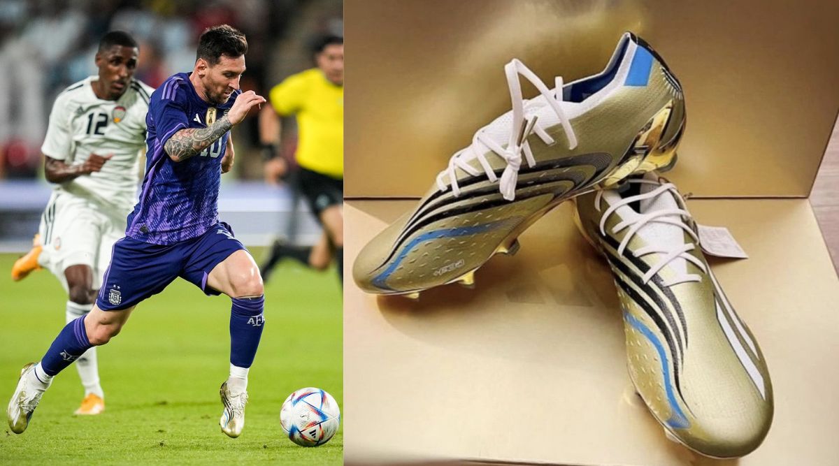 El color del trofeo de la Copa Mundial de la FIFA inspira las icónicas ‘Botas de Oro’ de Lionel Messi