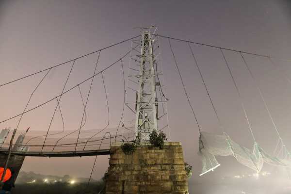 Collapse of the Morbi Bridge  The cable of the bridge is rusted and not repaired, the police told the court.  the manager calls it God’s will