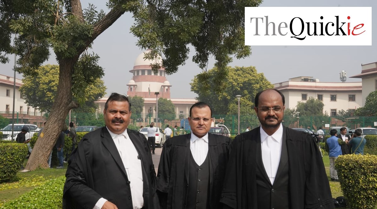 Five-judge Constitution bench of the Supreme Court upholds the validity of the Constitution's 103rd Amendment Act 2019, which provides for the 10 per cent EWS reservation amongst the general category. (Express Photo by Abhinav Saha)