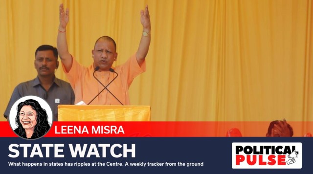 Chief Minister Yogi Adityanath launched his campaign from Wankaner near Morbi on a stage flanked by JCB backhoes, banners describing him as “Hindu Hriday Samrat” and crowds hailing him as “bulldozer baba" (Express)