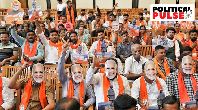 The BJP manifesto also promises to provide free medical treatment by doubling the cap of Pradhan Mantri Jan Aryogya Yojana to Rs 10 lakh from the existing Rs 5 lakh. (Express photo by Nirmal Harindran)