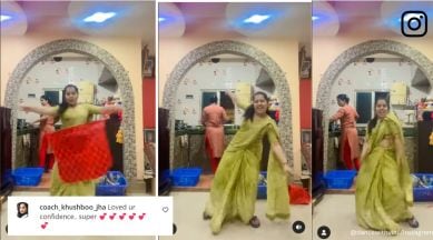 Woman dances in front of her mother-in-law. Daughter-in-law, viral, Instagram Reel, social media, trending, Indian Express