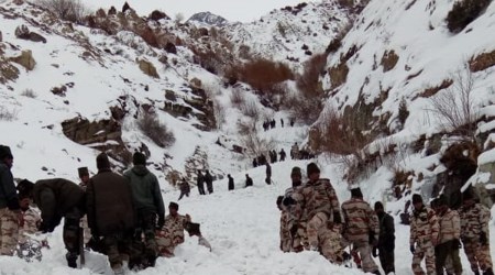 Three soldiers came under an avalanche in the Machil sector in the Kupwara district near the LoC. (Representational/ Express archive)