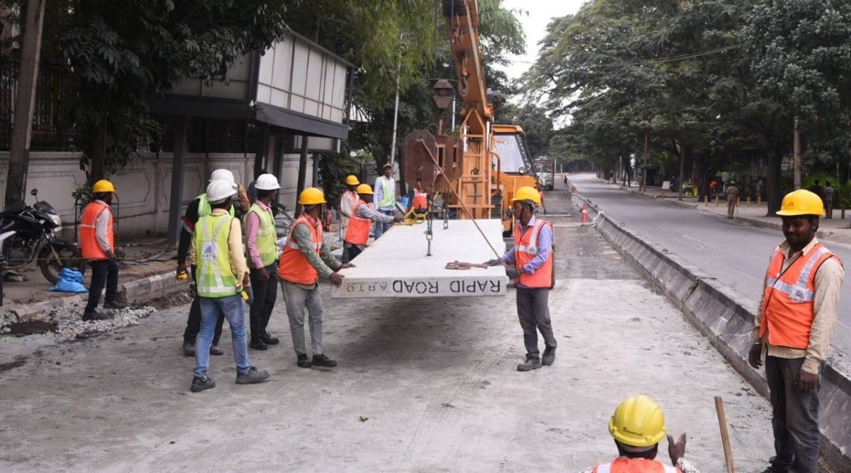 BBMP Begins ‘rapid Work’ On Pilot Basis On Old Madras Road | Bangalore ...