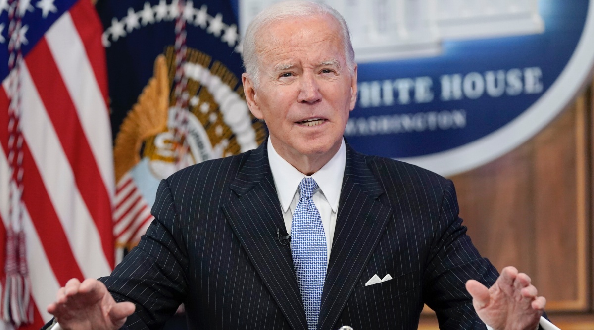 President Joe Biden speaks as he meets with business and labor leaders on Friday, Nov. 18, 2022, in the South Court Auditorium on the White House campus in Washington. AP/PTI