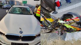 delhi bmw accident, delhi cyclist killed, cyclist killed in delhi, mahipalpur flyover cyclist killed, bmw death delhi, delhi news, delhi road accidents, indian express