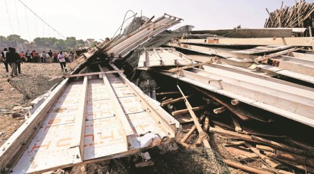 gujarat bridge collapse, gujarat suspension bridge collapse, morbi bridge collapse, breaking news gujarat, indian express
