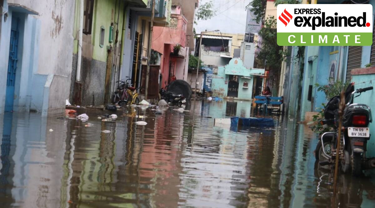 Chennai reported the highest rainfall for November 1 in the past 30 years after the regional meteorological centre (RMC) recorded 8 cm in the past 24 hours till 8.30 am on Wednesday morning. (Express/Gokul Subramaniam)
