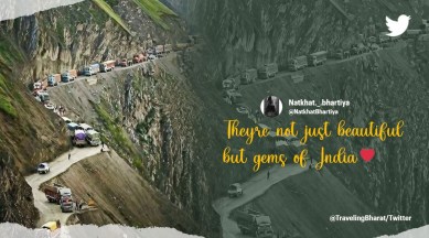 Anand Mahindra, Anand Mahindra tweets, dangerous roads in India, indian road network, Adventure travel and tourism India, Viral tourism tweets India, Indian Express