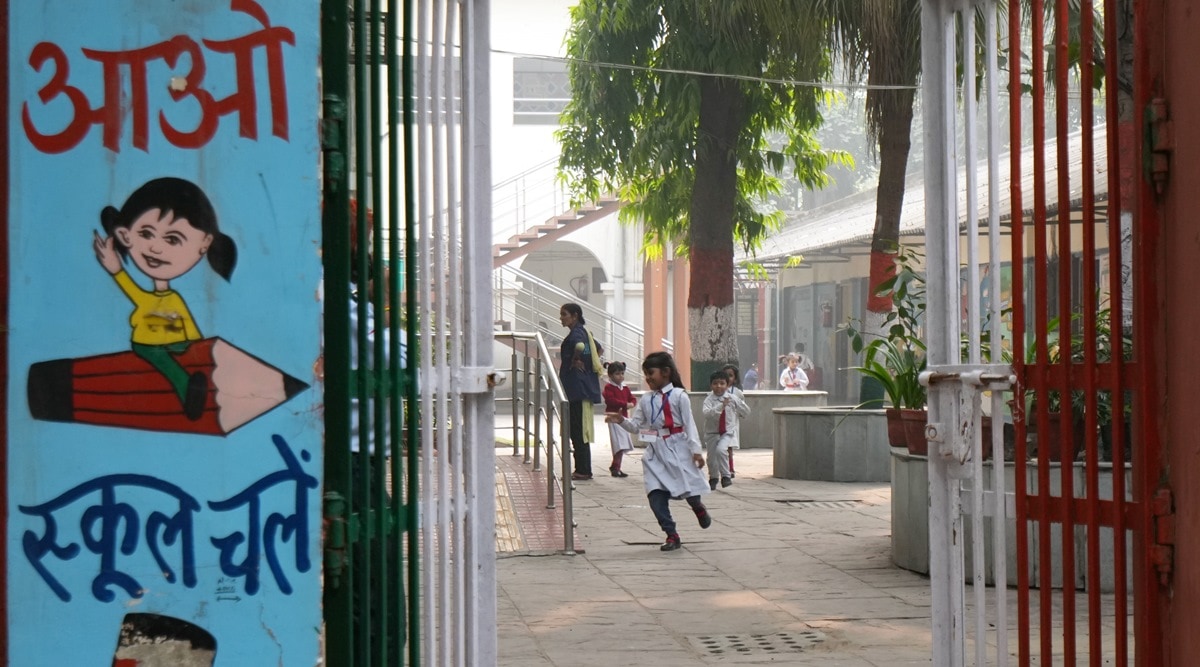 Students at a school in New Delhi, Friday, Nov. 4, 2022. (PTI Photo/Vijay Verma)