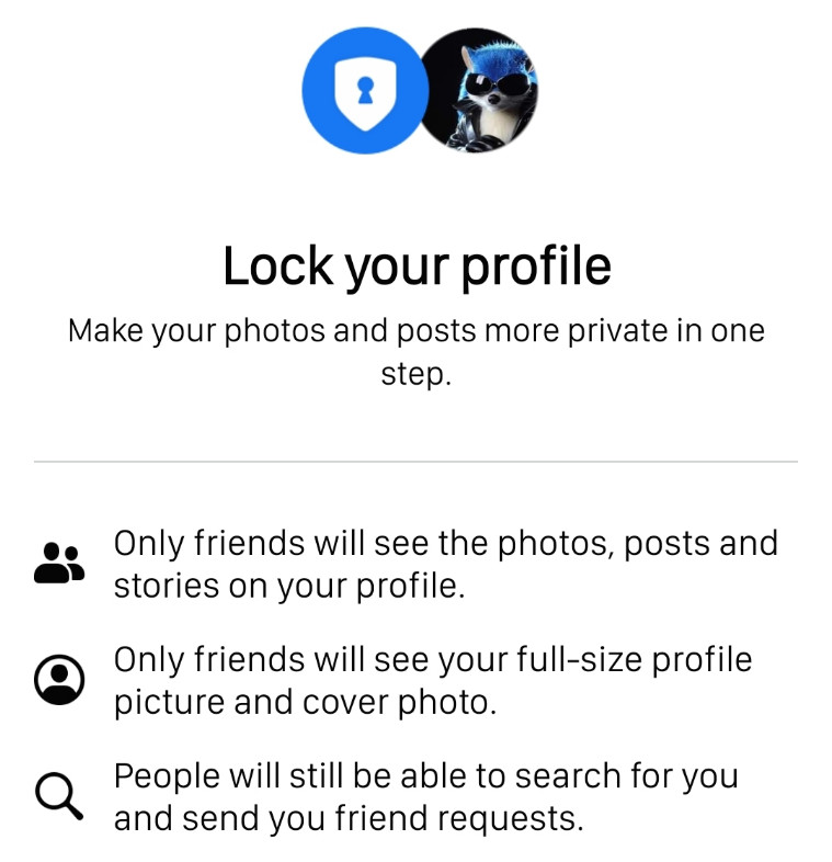 perfil de bloqueo de facebook