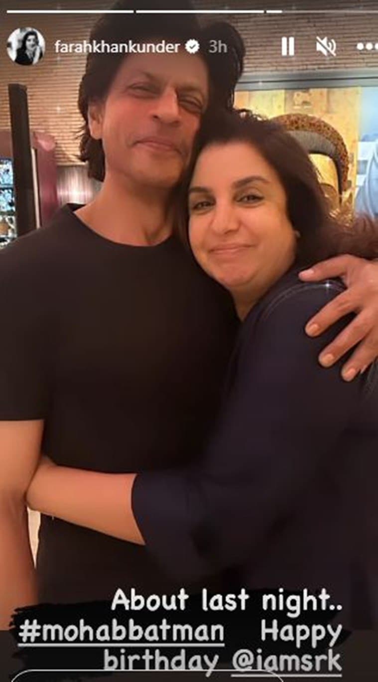 Inside Shah Rukh Khan’s birthday celebrations with Farah Khan, manager Pooja Dadlani at Mannat. See photos