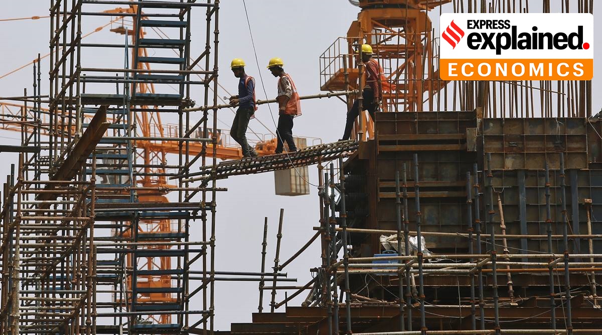 Government data show that the economy grew at 13.5 per cent in the first quarter (April-June) of 2022-23. However, this number was distorted due to the base effect. (Express photo by Praveen Khanna)