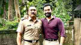 Baburaj and Prithviraj on the sets of Gold. (Photo: Facebook/Baburaj)