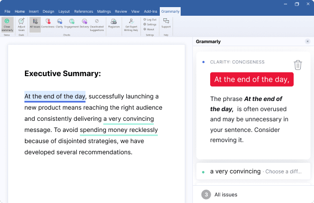 grammarly microsoft word