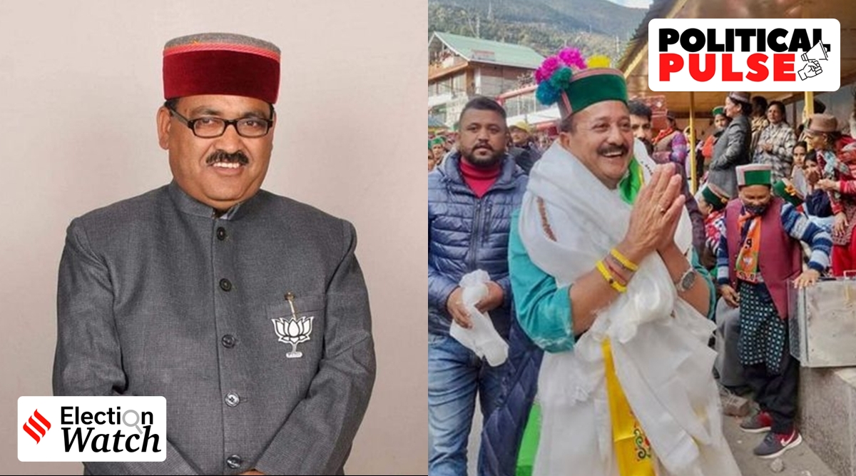 Rebel leaders expelled by the BJP, Kishori Lal (left) and Tejwant Negi. (Express)