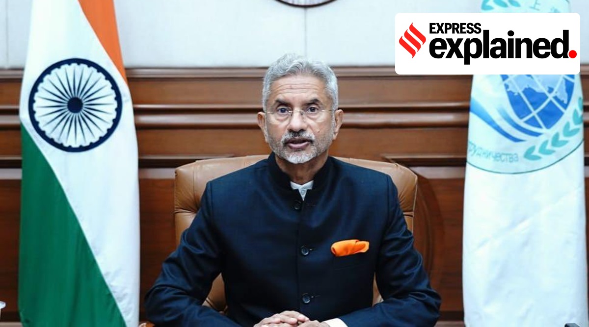 External Affairs Minister S Jaishankar participates in a virtual meeting of the Shanghai Cooperation Organisation. (Twitter/@DrSJaishankar)