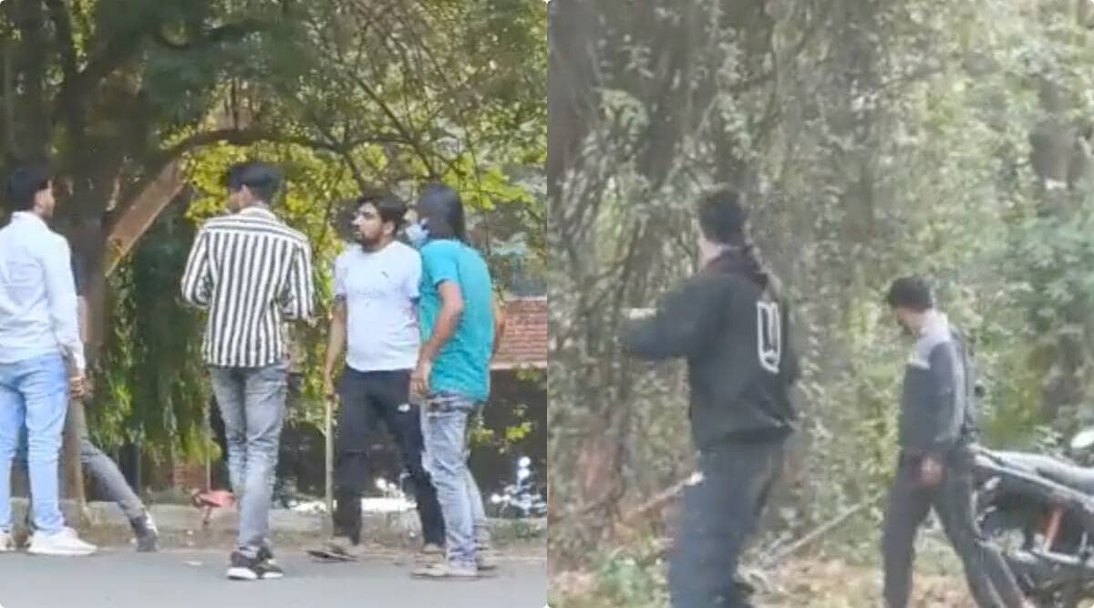 Two students at the Jawaharlal Nehru University sustained injuries on Thursday (Screengrab)