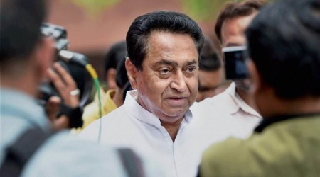 In the video, Kamal Nath, who calls himself “Hanuman-bhakt” (a devotee of Hanuman), is seen with the cake. (File)