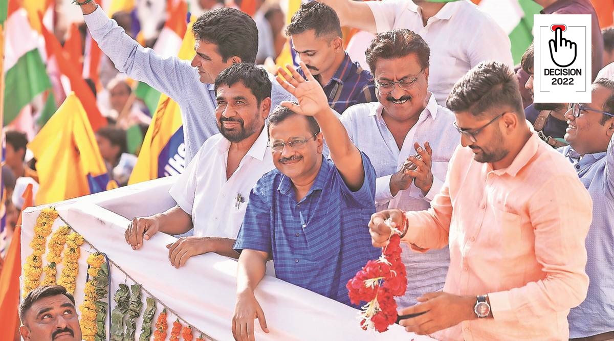 The AAP chief also held a roadshow in the Patidar dominated areas of Kamrej, Varachha, Karanj, Olpad  and Katargam.  (File)