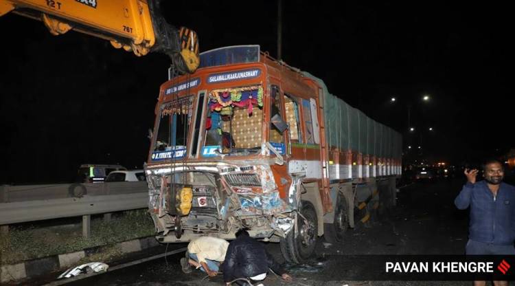 Several incidents of vehicle pile-ups have been reported on the Katraj-Dehu Road Bypass in the recent past. (Express Photo By Pavan Khengre)