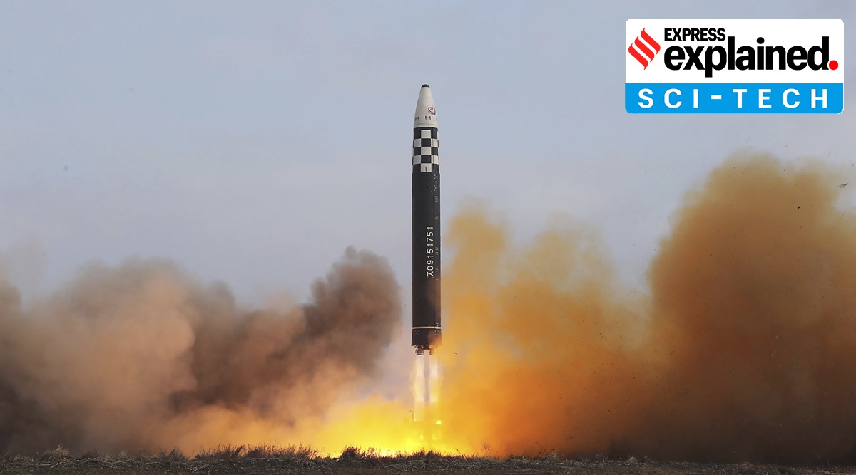 The test-firing of a missile at Pyongyang International Airport in Pyongyang, North Korea, Friday, Nov. 18, 2022. North Korea’s state media said its leader Kim Jong Un oversaw the launch of the Hwasong-17 missile. (Korean Central News Agency/Korea News Service via AP)