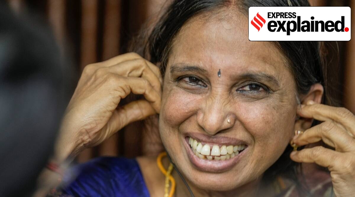 Nalini Sriharan, one of the convicts in the Rajiv Gandhi assassination case, during a press conference, a day after she was released from prison. (PTI)