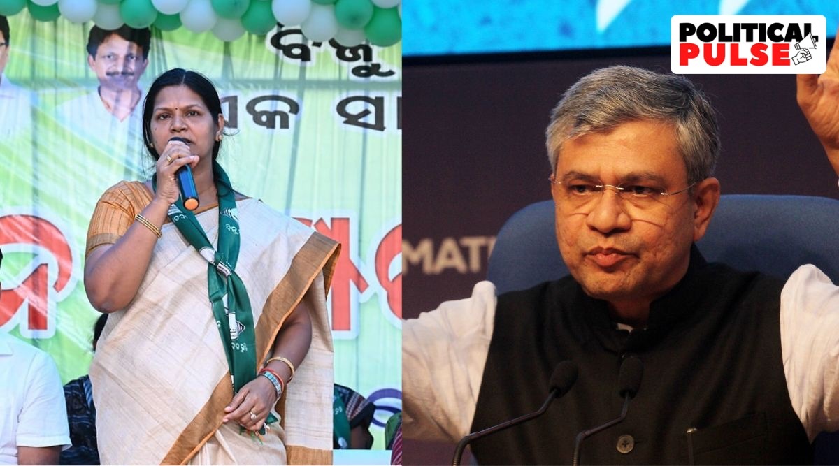 Odisha's Commerce and Transport Minister Tukuni Sahu (left) has sought the intervention of Railways Minister Ashwini Vaishnaw (right) for taking up the rail line between Bargarh and Nuapada via Padampur. (Photos: Tukuni Sahu/ Facebook and Express file photo by Amit Mehra)