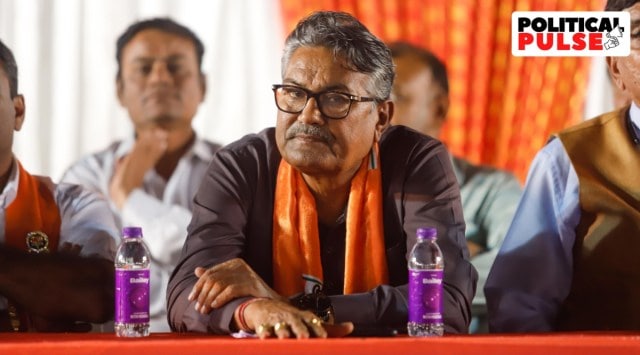 A six-time MLA, Raghavji Patel is contesting his 11th Assembly election from Jamnagar Rural. (Express photo by Chitral Khambhati)