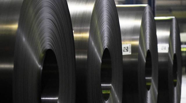 A view shows rolled steel products. (REUTERS/File Photo)